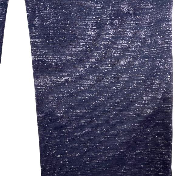 Lovers + Friends Ruby Cropped Pull On Pants in Navy Blue Metallic Size Small - Picture 5 of 7